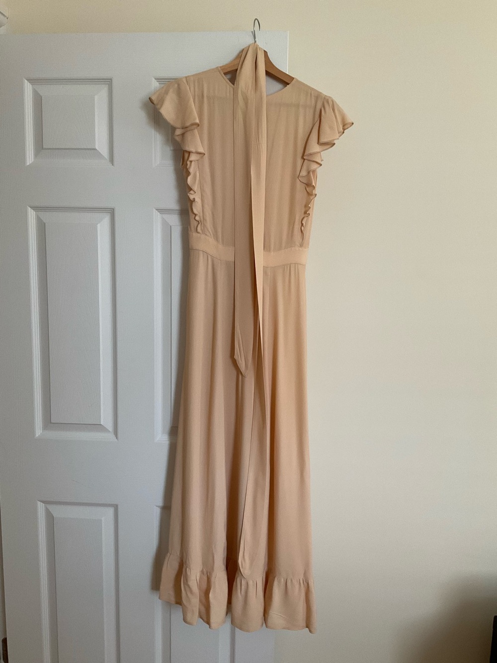 Christy Dawn Quinn Dress Size XS Butterscotch Peach Pink Ruffle - Picture 3 of 16